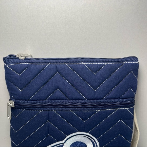LOS ANGELES RAMS CHEVRON STITCH CROSS BODY PURSE BAG QUILTED BLUE WHITE - Picture 4 of 10